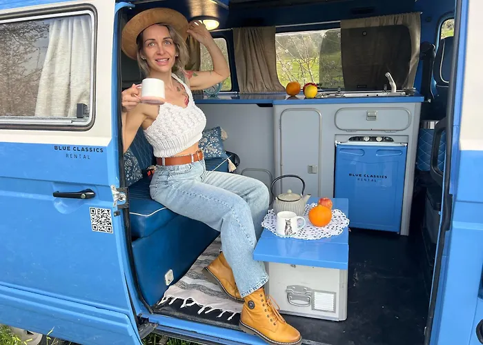 Роскошный шатер Rent A Campervan Vw T3 Azul In Algarve Portugal *