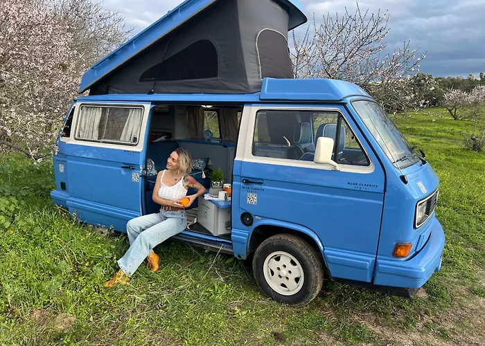 Роскошный шатер Rent A Campervan Vw T3 Azul In Algarve Portugal