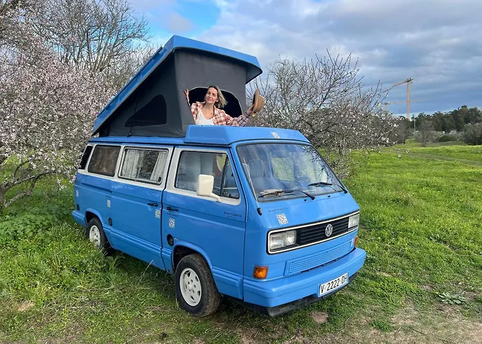 Rent A Campervan Vw T3 Azul In Algarve Portugal Роскошный шатер Bicas